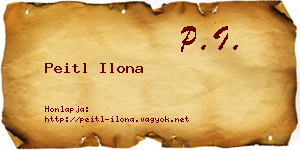 Peitl Ilona névjegykártya